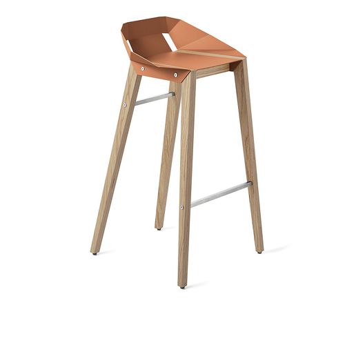 Moderner Barstuhl - DIAGO - Tabanda - für den Innenraum / Aluminium / Gestell aus Eiche