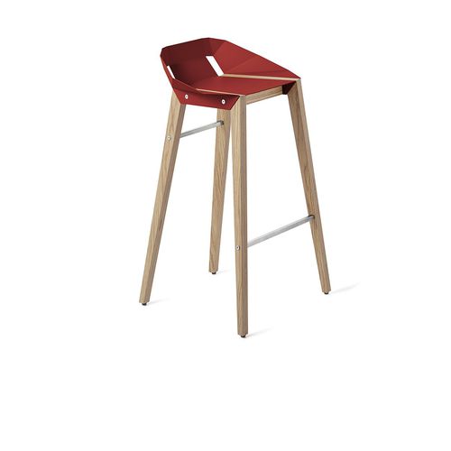 Moderner Barstuhl - DIAGO - Tabanda - für den Innenraum / Aluminium / Gestell aus Eiche