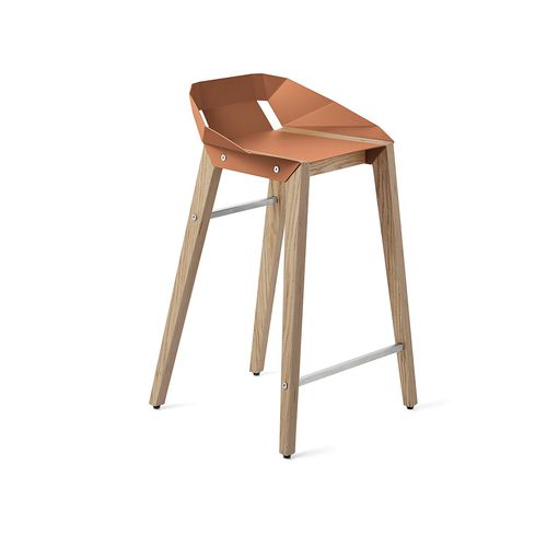 Moderner Barstuhl - DIAGO - Tabanda - für den Innenraum / Aluminium / Gestell aus Eiche