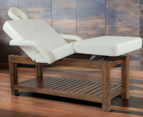 Elektrische Massageliege - FLEXY 1 - STAR WELLNESS - Holz / mit Stauraum / höhenverstellbar