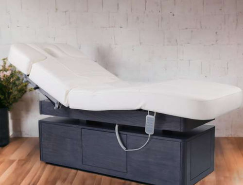 Elektrische Massageliege - FIRST CLASS - STAR WELLNESS - Massivholz / mit Stauraum / höhenverstellbar