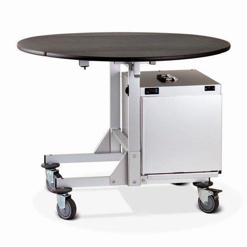 Moderner Tisch - ROOM SERVICE - Mercura Industries - Edelstahl / Gestell aus Metall / rund
