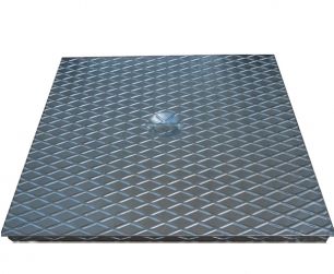 Schachtdeckel / galvanisiertem Stahl - CHECKERED - CAPA - quadratisch