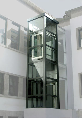Elektrischer Aufzug - Grupnor - für Tertiärsektor / Panorama
