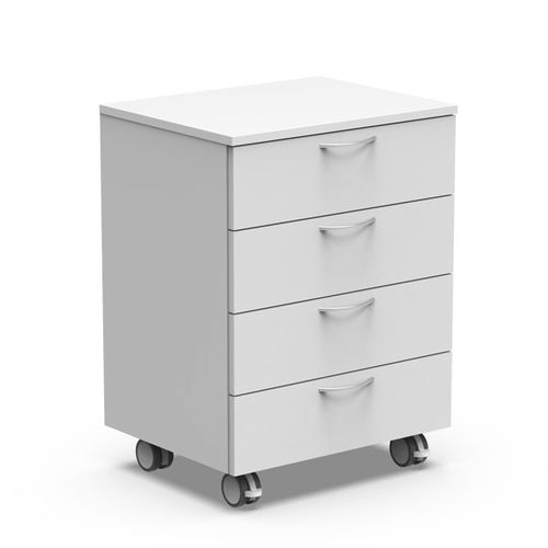 Melaminbeschichteter Schreibtischcontainer - TMFG - Nautilus SA - PVC / Spanplatte / mit 4 Schubladen