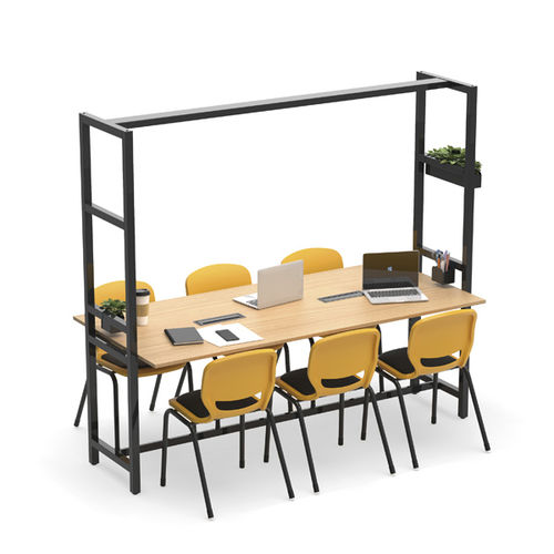 Moderner Arbeitstisch - SMART  - Nautilus SA - melaminbeschichtet / Stahl / PVC
