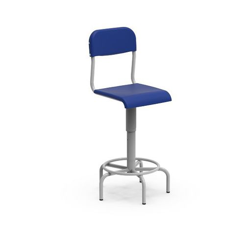 Moderner Hocker - MAIS - Nautilus SA - Kunststoff / Gestell aus Metall / mit Mittelfuß