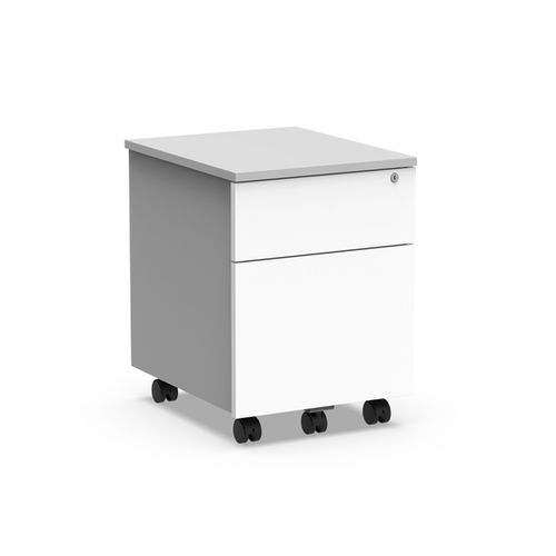 Melaminbeschichteter Schreibtischcontainer - ATLANTIC A.BR.2 - Nautilus SA - PVC / mit 2 Schubladen / mit Schlüssel