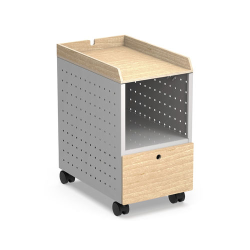 Metall-Schreibtischcontainer - HOME - Nautilus SA - Stahl / Birke / Epoxid