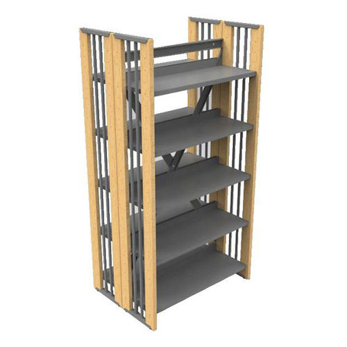 Modernes Bücherregal - BIBLUS DOUBLE  - Nautilus SA - für Gewerbegebrauch / Buche / Holz