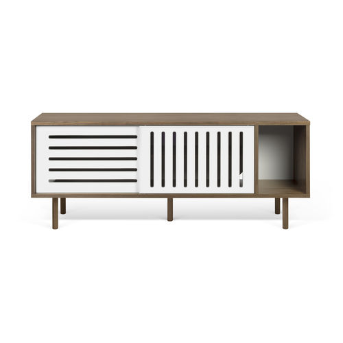 Modernes Sideboard - DANN STRIPES 165 - TEMAHOME - lackiertes Holz / Eiche / Nussbaum