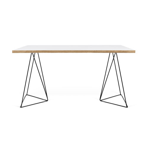 Moderner Schreibtisch - FLOW - TEMAHOME - Eiche / Holzfurnier / lackiertes Holz