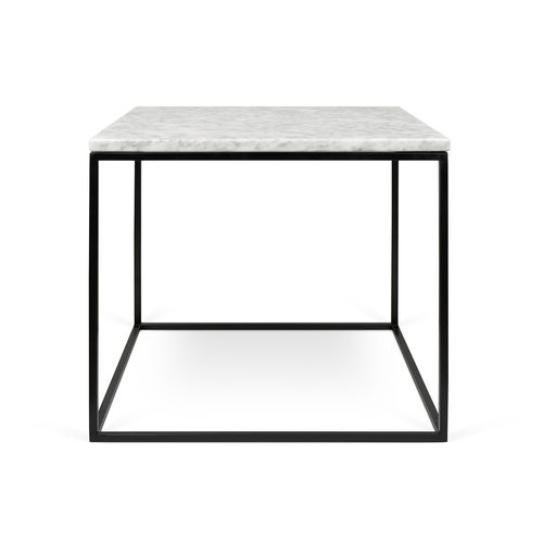 Moderner Beistelltisch - GLEAM 50 - TEMAHOME - Metall / Marmor / quadratisch