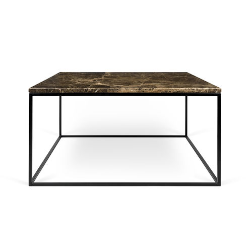 Moderner Couchtisch - GLEAM 75 - TEMAHOME - Metall / Marmor / quadratisch