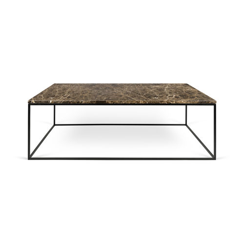 Moderner Couchtisch - GLEAM 120 - TEMAHOME - Metall / Marmor / rechteckig