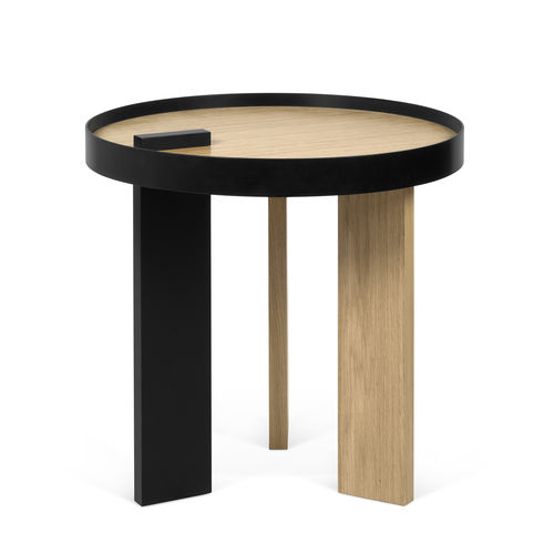 Moderner Beistelltisch - BRUNO 50 - TEMAHOME - Eiche / lackiertes Holz / Holzfurnier