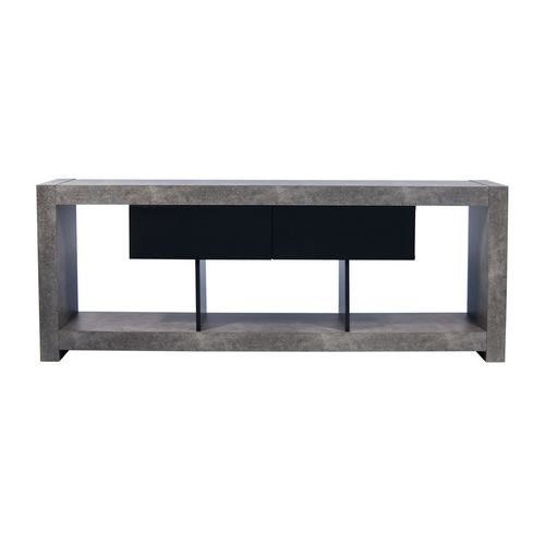 Modernes Fernsehmöbel - NARA - TEMAHOME - lackiertes Holz / Beton / melaminbeschichtet