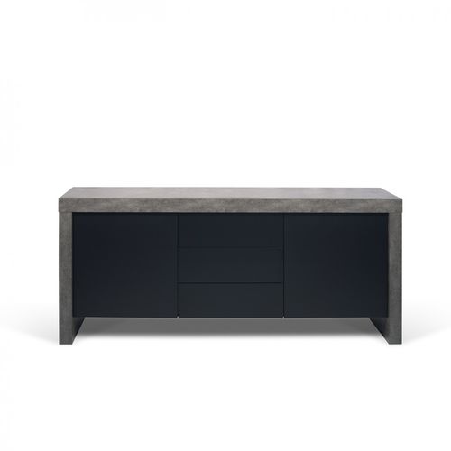 Modernes Sideboard - KOBE - TEMAHOME - lackiertes Holz / Beton / melaminbeschichtet