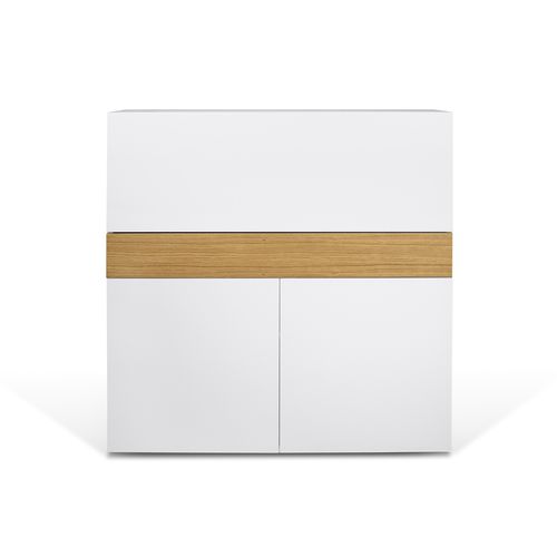 Moderner Sekretär - FOCUS WORKSTATION - TEMAHOME - Eiche / lackiertes Holz / Holzfurnier