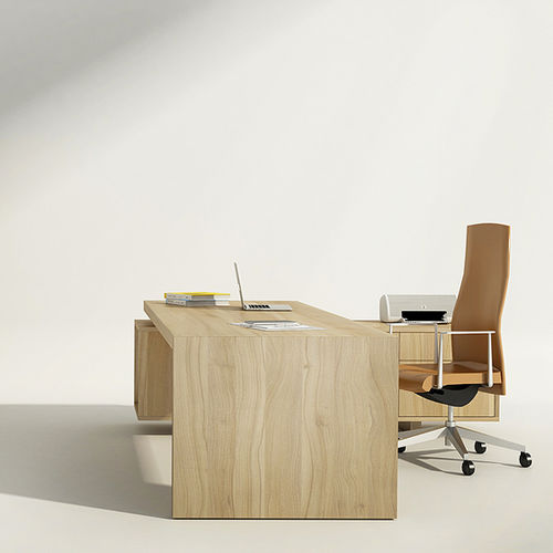 Chefschreibtisch - WOODY - Iduna S.A. - modern / Holzfurnier / lackiertes MDF