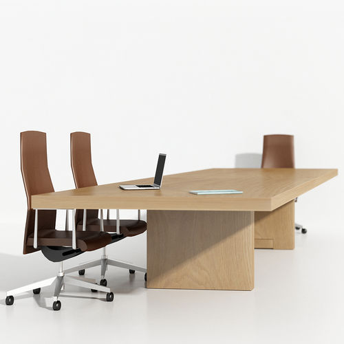 Moderner Besprechungstisch - BNF - Iduna S.A. - Holz / Gestell aus Holz / rechteckig