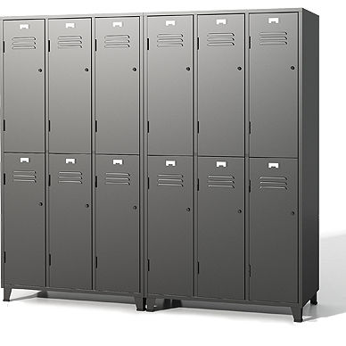 Stahl-Garderobenschrank - CEV - Iduna S.A. - für Gewerbegebrauch / gesichert