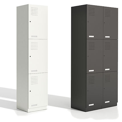 Stahl-Garderobenschrank - SIM - Iduna S.A. - für Gewerbegebrauch / gesichert