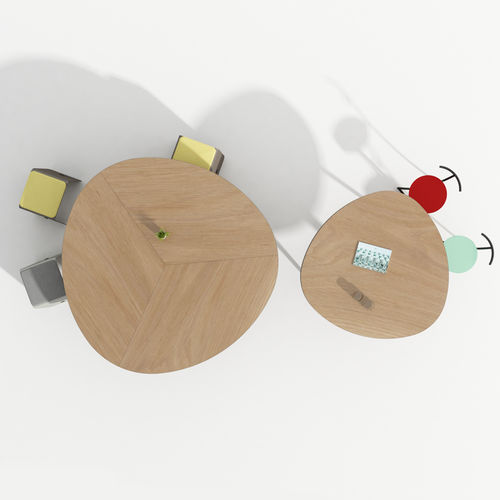 Moderner Esstisch - MOOV - Iduna S.A. - Holz / mit Fußgestell aus