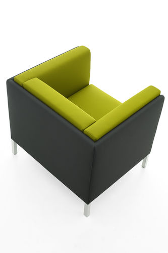 Moderner Besuchersessel - KONTEX - KASTEL srl - Stoff / Stahl / schwarz
