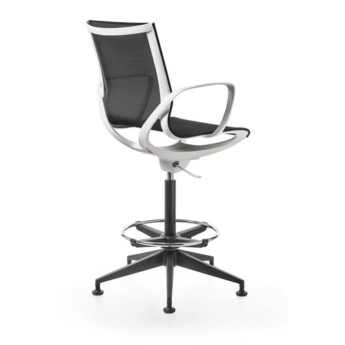 Arbeitshocker / geflochtenes Harz - KEY LINE - KASTEL srl - Polypropylen / drehbar / mit Fußstütze