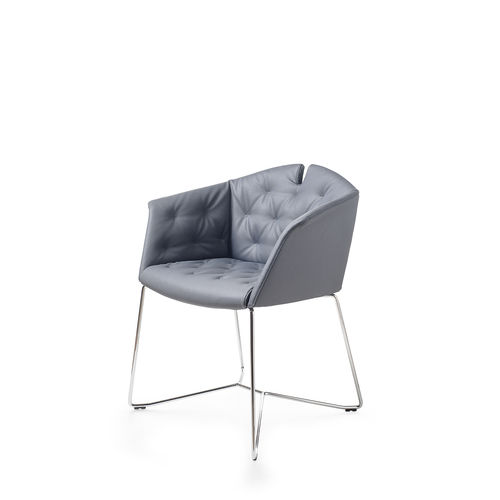 Moderner Besuchersessel - KUAD PLUS - KASTEL srl - Kunstleder / Leder / Stoff