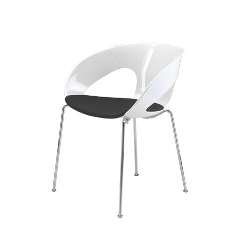 Moderner Besucherstuhl - KRIZIA - KASTEL srl - für den Innenraum / Polycarbonat / Polster