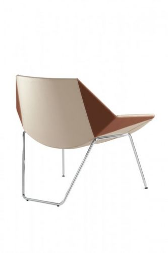 Moderner Stuhl - KAYAK - KASTEL srl - Stoff / Polster / mit Kufengestell