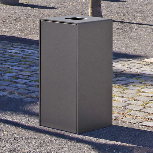 Park-Abfallbehälter - Versio planus - Gem. Westeifel Werke GmbH - galvanisiertem Stahl / pulverbeschichteter Stahl / mit integriertem Aschenbecher