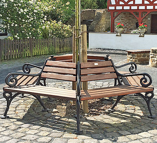 Laubholz-Baumschutz - GEROLSTEIN - Gem. Westeifel Werke GmbH - Gusseisen / mit integrierter öffentlicher Bank