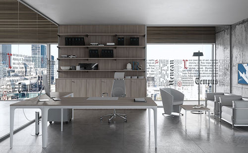 Chefschreibtisch - OPERA - NEWFORM Ufficio - modern / Holz / für Eckeinbau