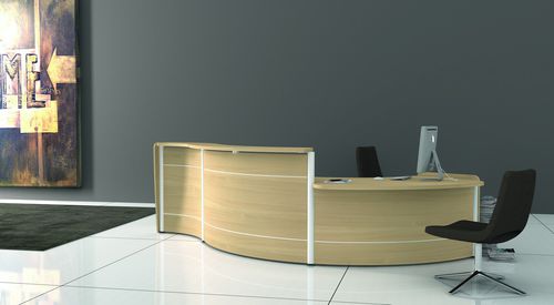 Halbrunde Empfangstheke - RECEPTION - NEWFORM Ufficio - modular / Holz