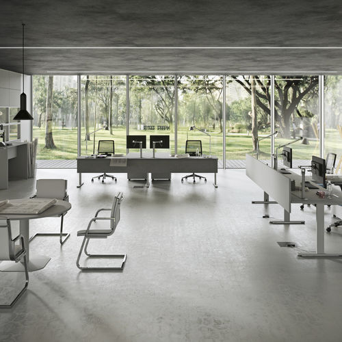 Schreibtisch für Open Space - KAMOS PURE  - NEWFORM Ufficio - modern / Holz / Metall