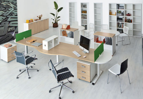 Schreibtisch für Open Space - EIDOS EVO - NEWFORM Ufficio - modern / Holz / für Gewerbegebrauch