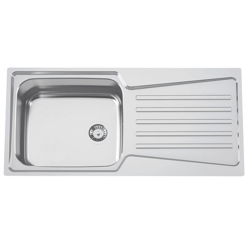 Einbeckenspüle - EVOLUTION 105  - RODI HOME – kitchen sinks and accessories - mit Abtropffläche / polierter Edelstahl / einbaufähig