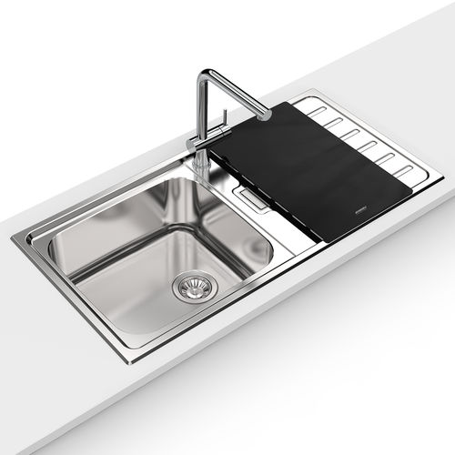 Einbeckenspüle - URBAN 105 - RODI HOME – kitchen sinks and accessories - mit Abtropffläche / polierter Edelstahl / einbaufähig