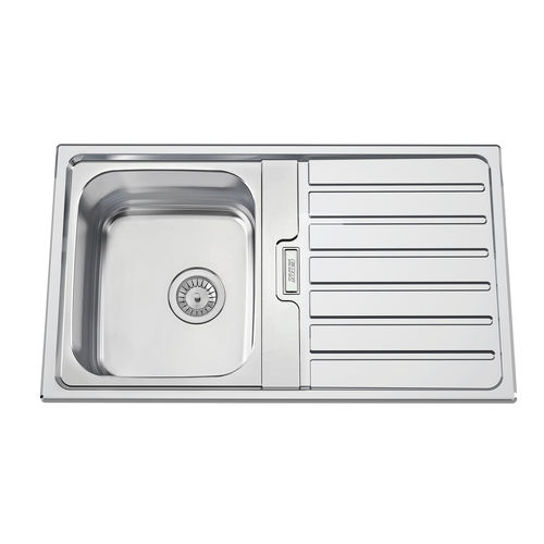 Einbeckenspüle - URBAN 86 - RODI HOME – kitchen sinks and accessories - mit Abtropffläche / polierter Edelstahl / einbaufähig