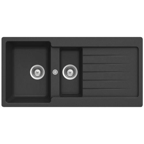 Doppelbeckenspüle - 100 - RODI HOME – kitchen sinks and accessories - mit Abtropffläche / Verbundwerkstoff / einbaufähig