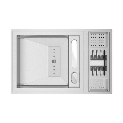 Einbeckenspüle - INVICTUS - RODI HOME – kitchen sinks and accessories - mit Abtropffläche / gebürsteter Edelstahl / einbaufähig