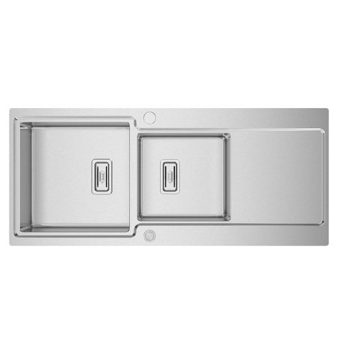 Doppelbeckenspüle - EVO 116 - RODI HOME – kitchen sinks and accessories - mit Abtropffläche / gebürsteter Edelstahl / einbaufähig
