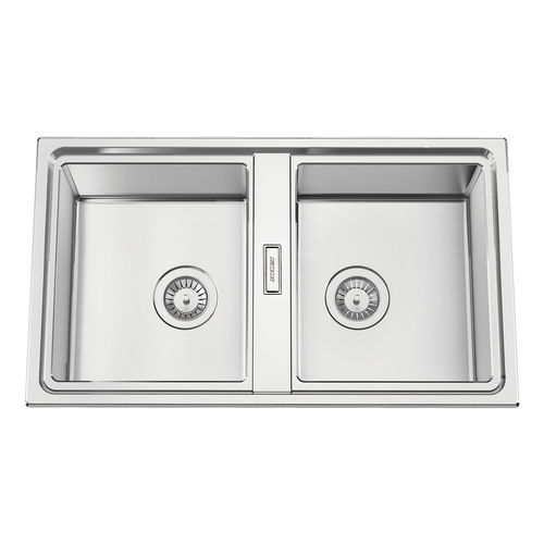 Doppelbeckenspüle - FUSION 86BB - RODI HOME – kitchen sinks and accessories - ohne Abtropffläche / polierter Edelstahl / einbaufähig