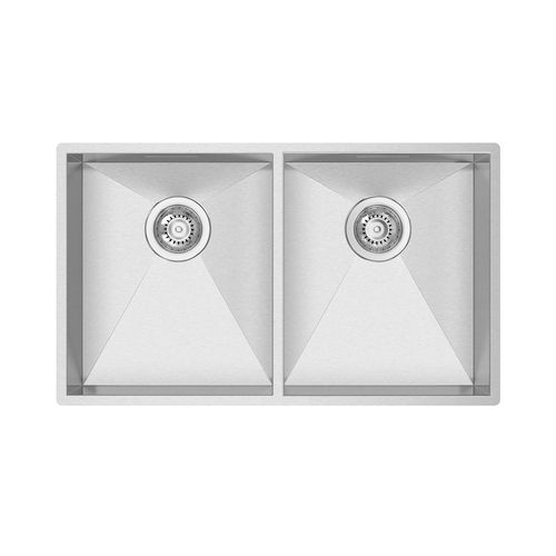 Doppelbeckenspüle - BOX LINE 75 - RODI HOME – kitchen sinks and accessories - ohne Abtropffläche / gebürsteter Edelstahl / einbaufähig