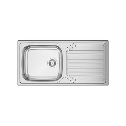 Einbeckenspüle - OKIO LINE 104 - RODI HOME – kitchen sinks and accessories - mit Abtropffläche / Edelstahl / polierter Edelstahl