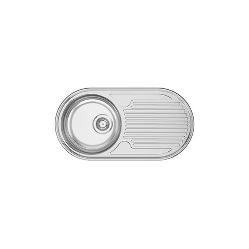 Einbeckenspüle - SEMI-DUETO - RODI HOME – kitchen sinks and accessories - mit Abtropffläche / Edelstahl / polierter Edelstahl