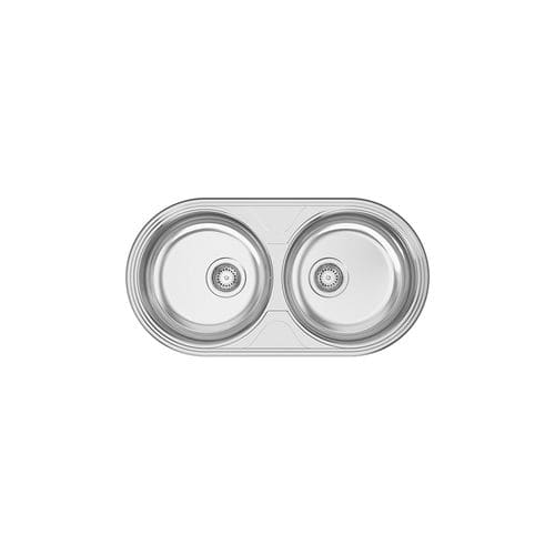 Doppelbeckenspüle - DUETO - RODI HOME – kitchen sinks and accessories - ohne Abtropffläche / Edelstahl / polierter Edelstahl